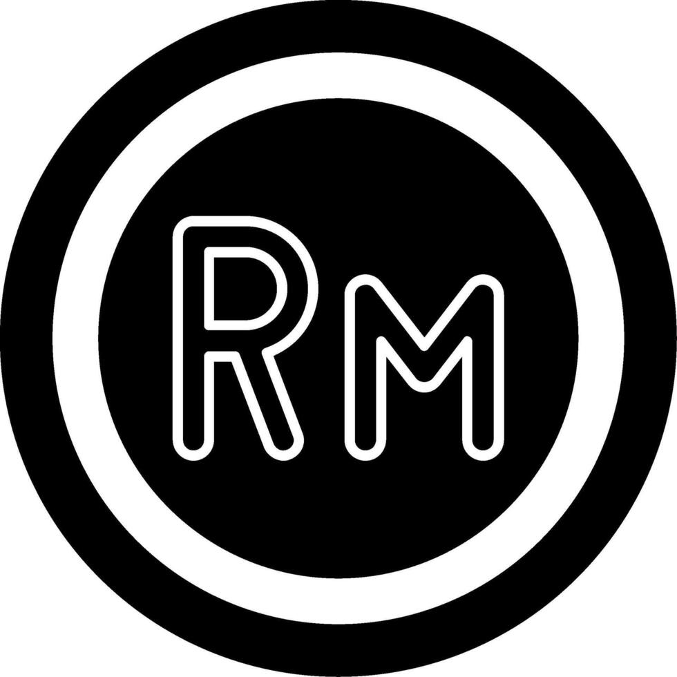 Malaysia Ringgit Icon Design Symbpl vector