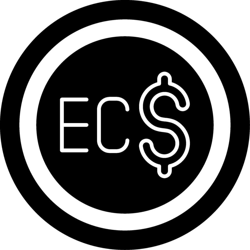 East Caribbean Dollar Icon Design Symbpl vector