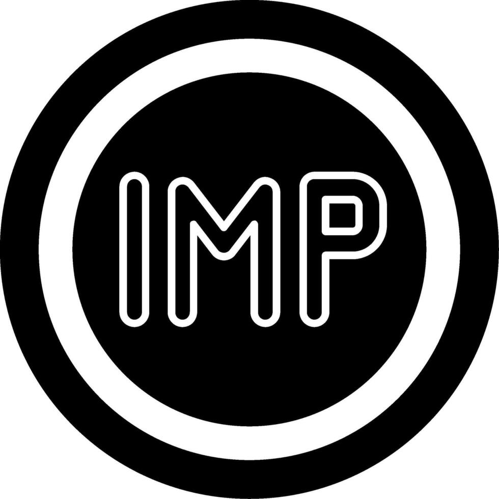 Isle of Man Pound Icon Design Symbpl vector