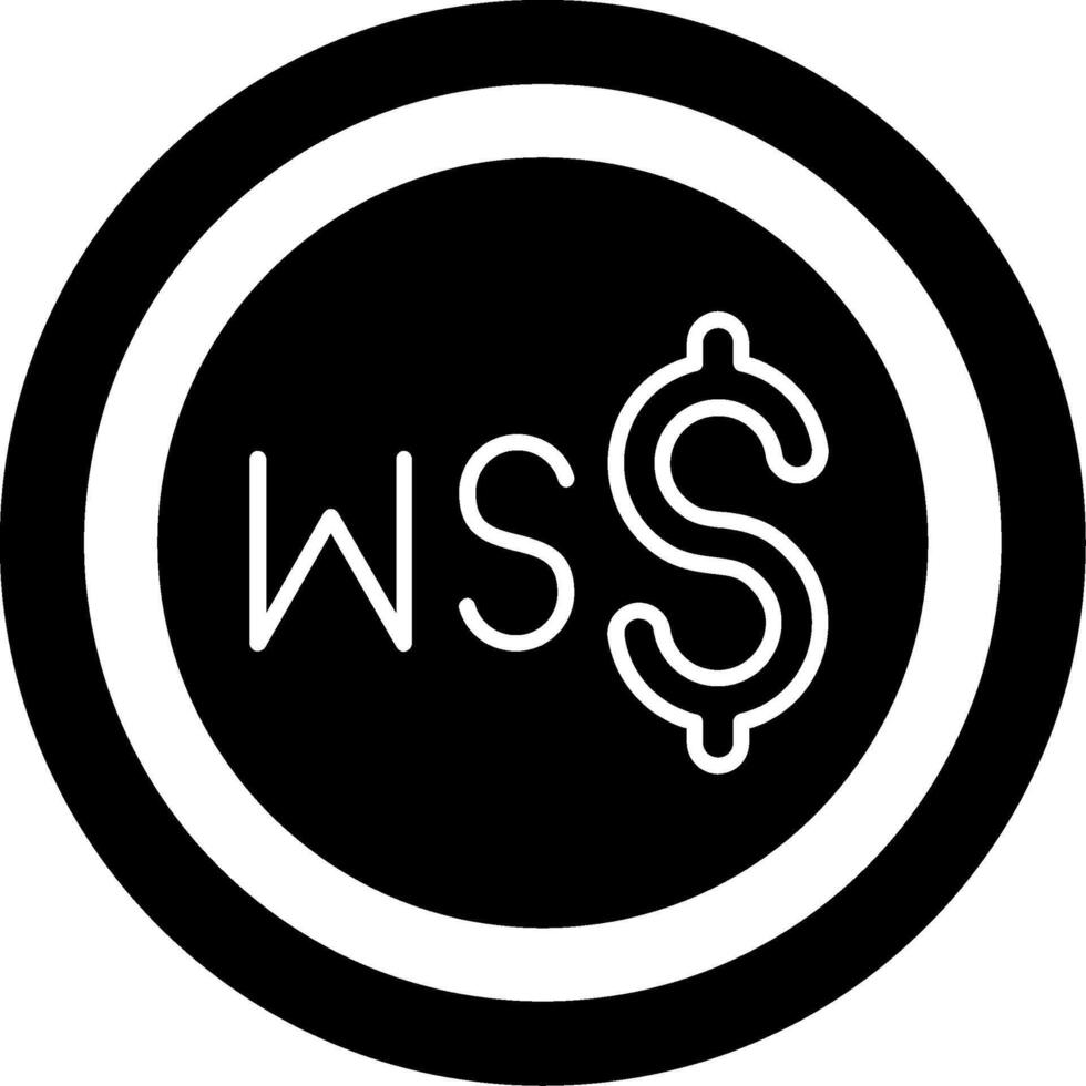 Samoan Tala Icon Design Symbpl vector