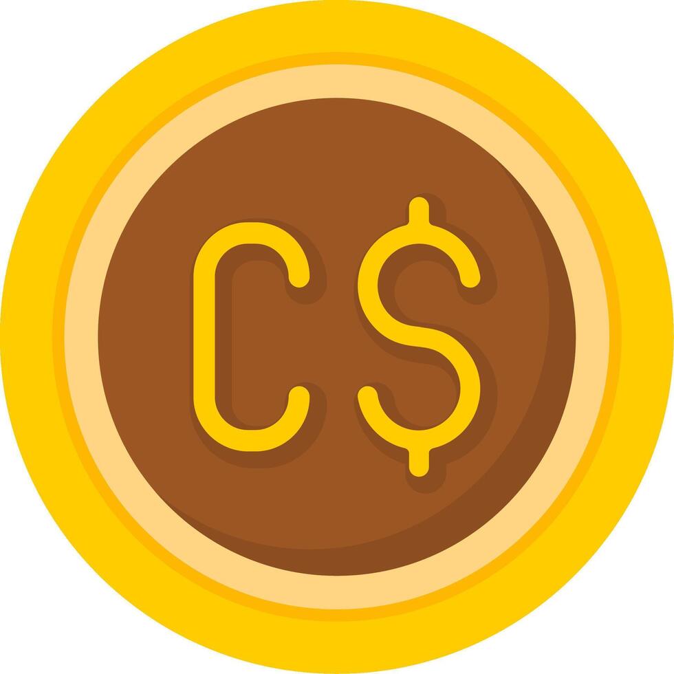 Canadian Dollar Icon Design Symbpl vector