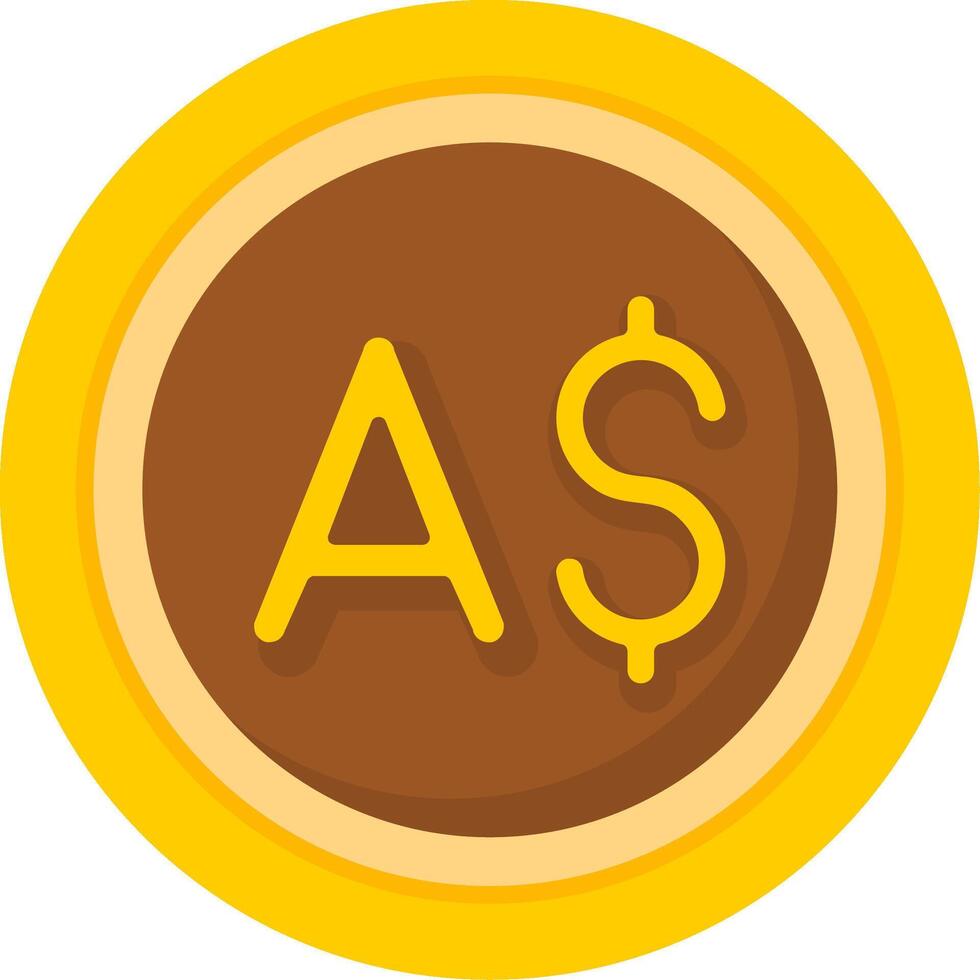 Australian Dollar Icon Design Symbpl vector