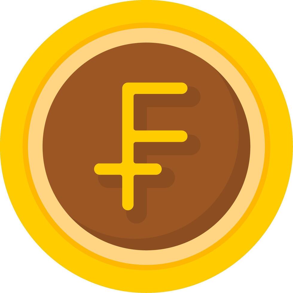 Swiss Franc Icon Design Symbpl vector