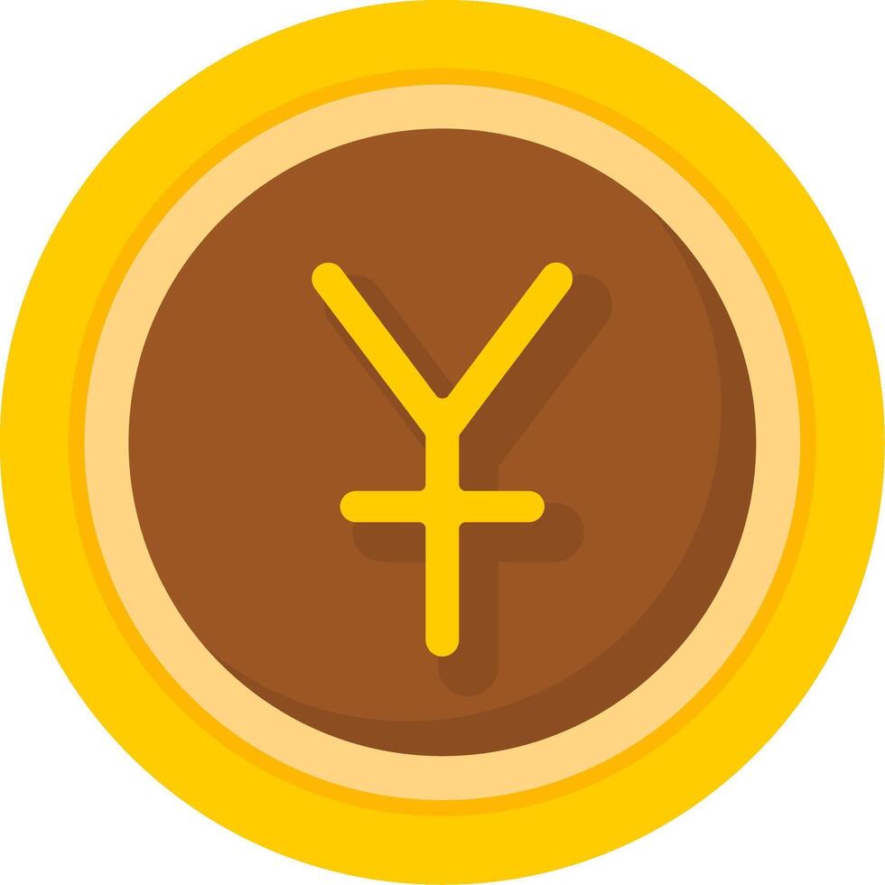 Chinese Yuan Icon Design Symbpl vector