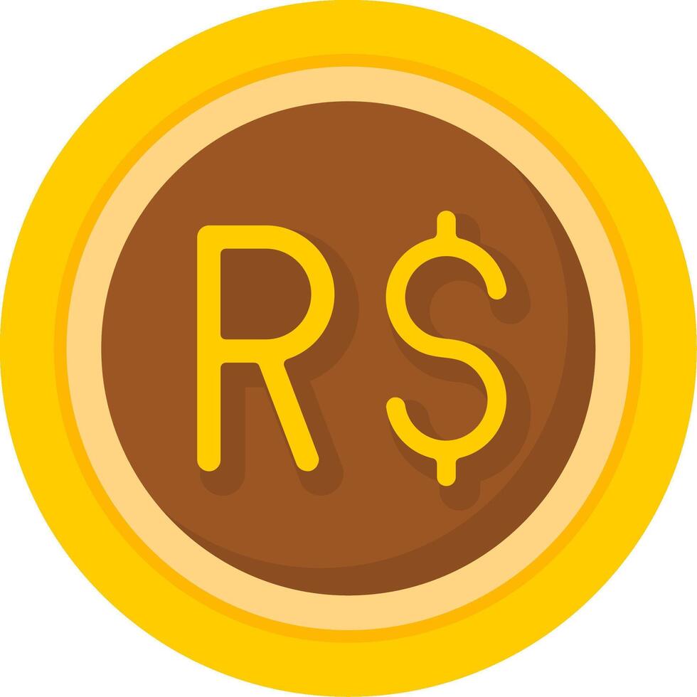 Brazilian Real Icon Design Symbpl vector