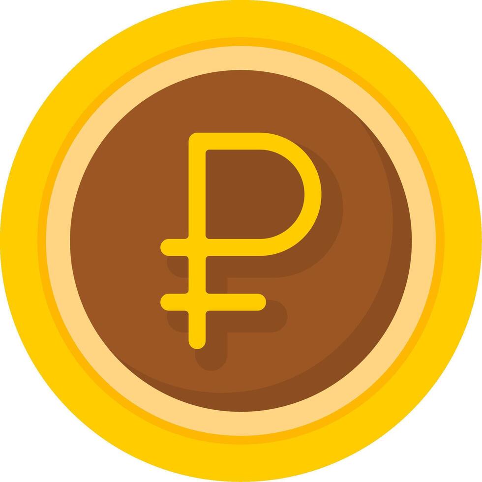 Russian Ruble Icon Design Symbpl vector