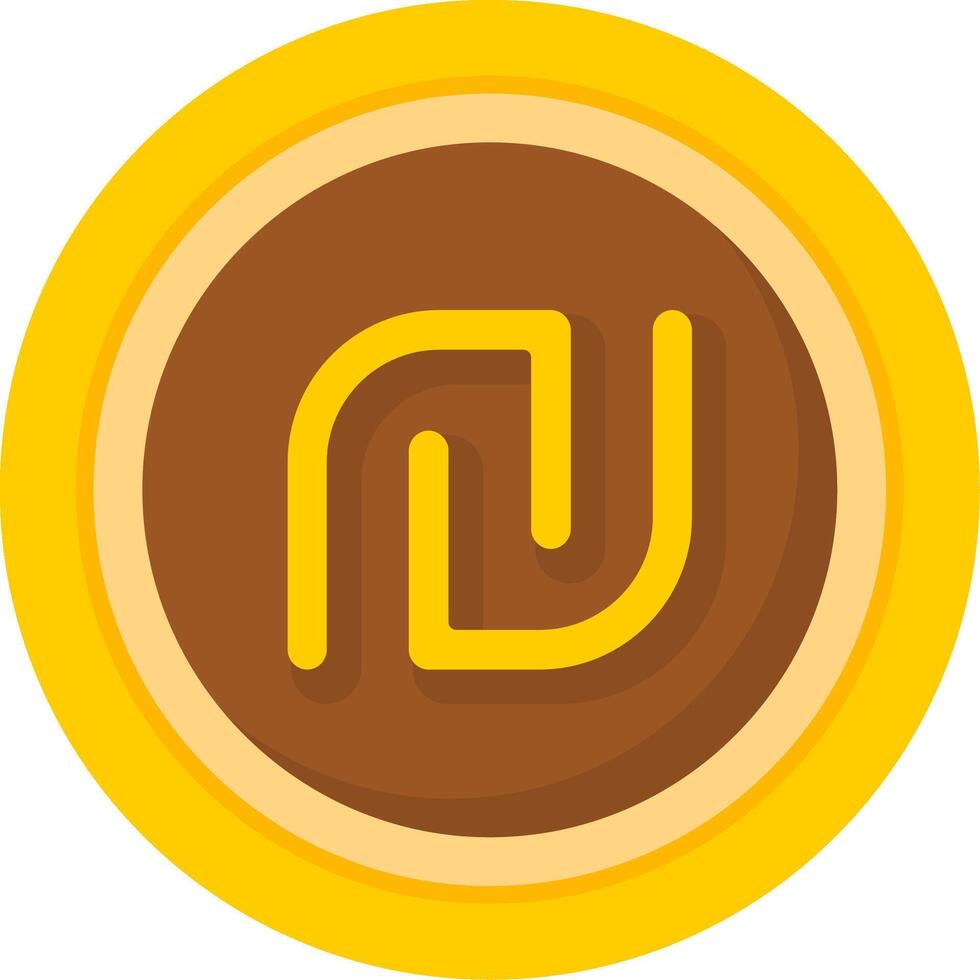 Israeli Shekel Icon Design Symbpl vector