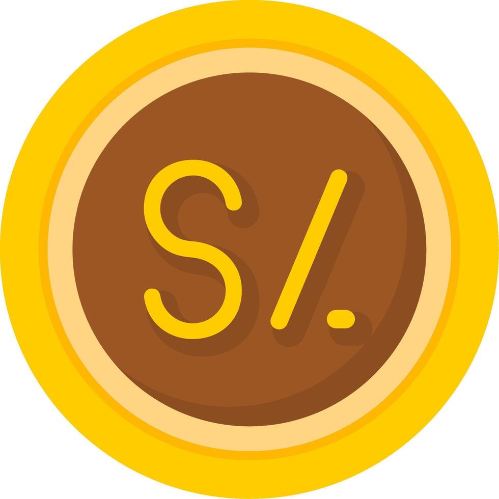 Peruvian Sol Icon Design Symbpl vector