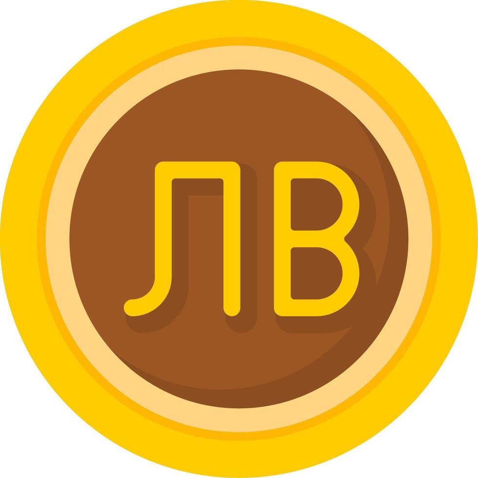 Bulgarian Lev Icon Design Symbpl vector