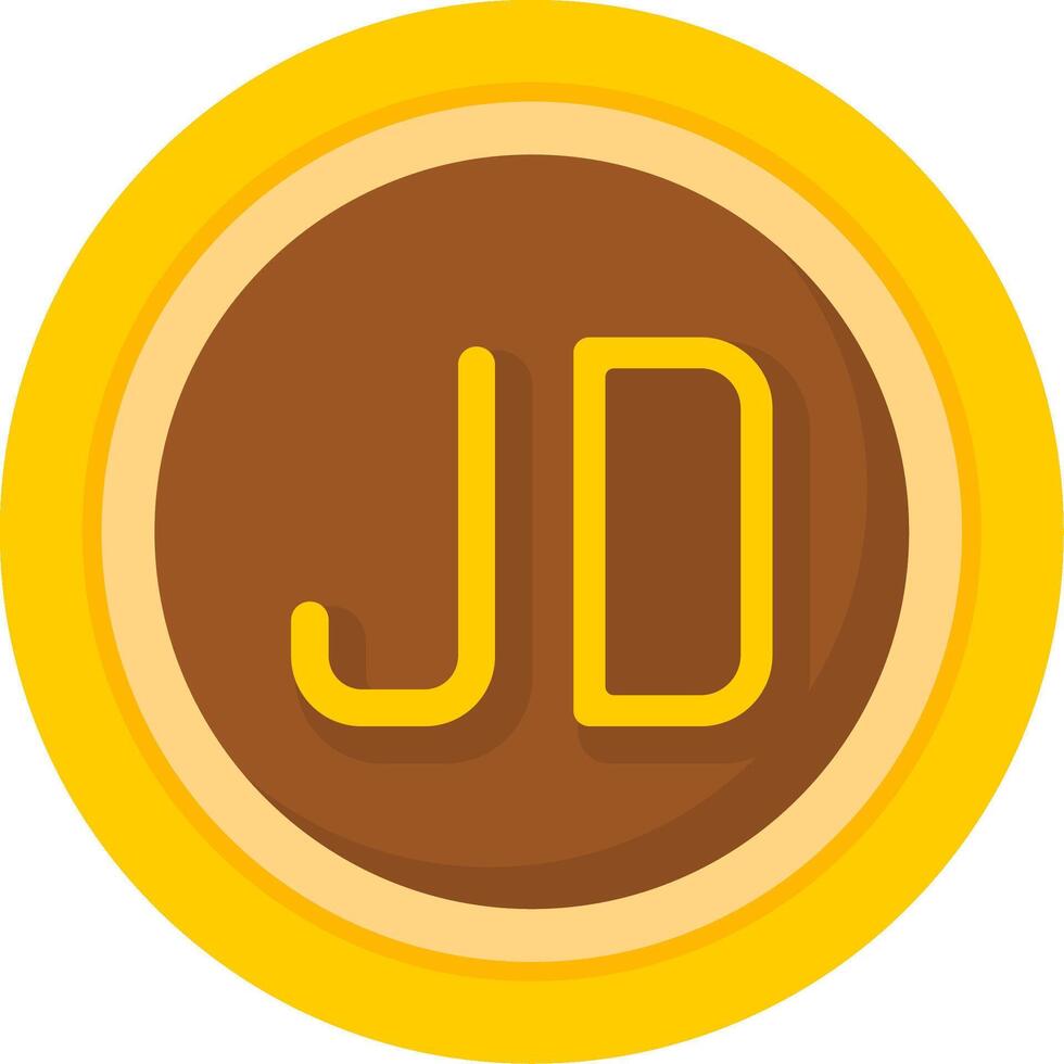 Jordanian Dinar Icon Design Symbpl vector