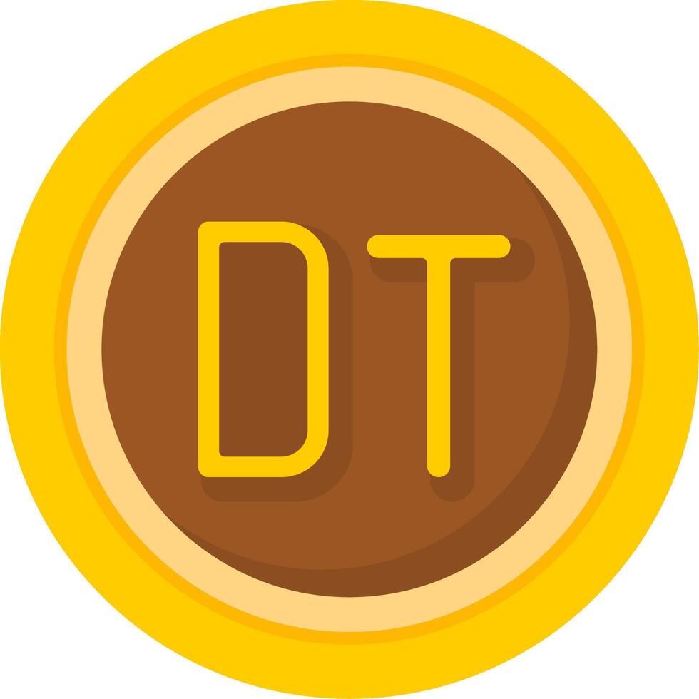 Tunisian Dinar Icon Design Symbpl vector
