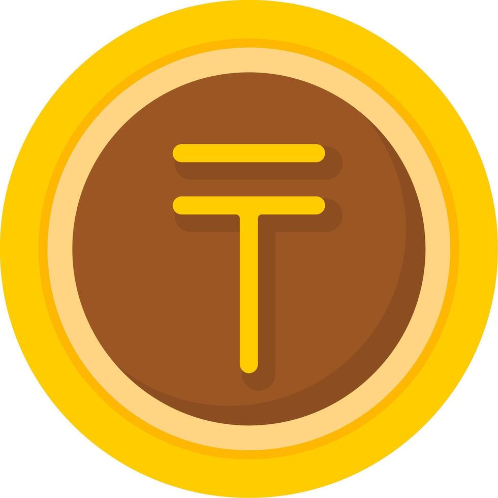 Kazakhstani Tenge Icon Design Symbpl vector