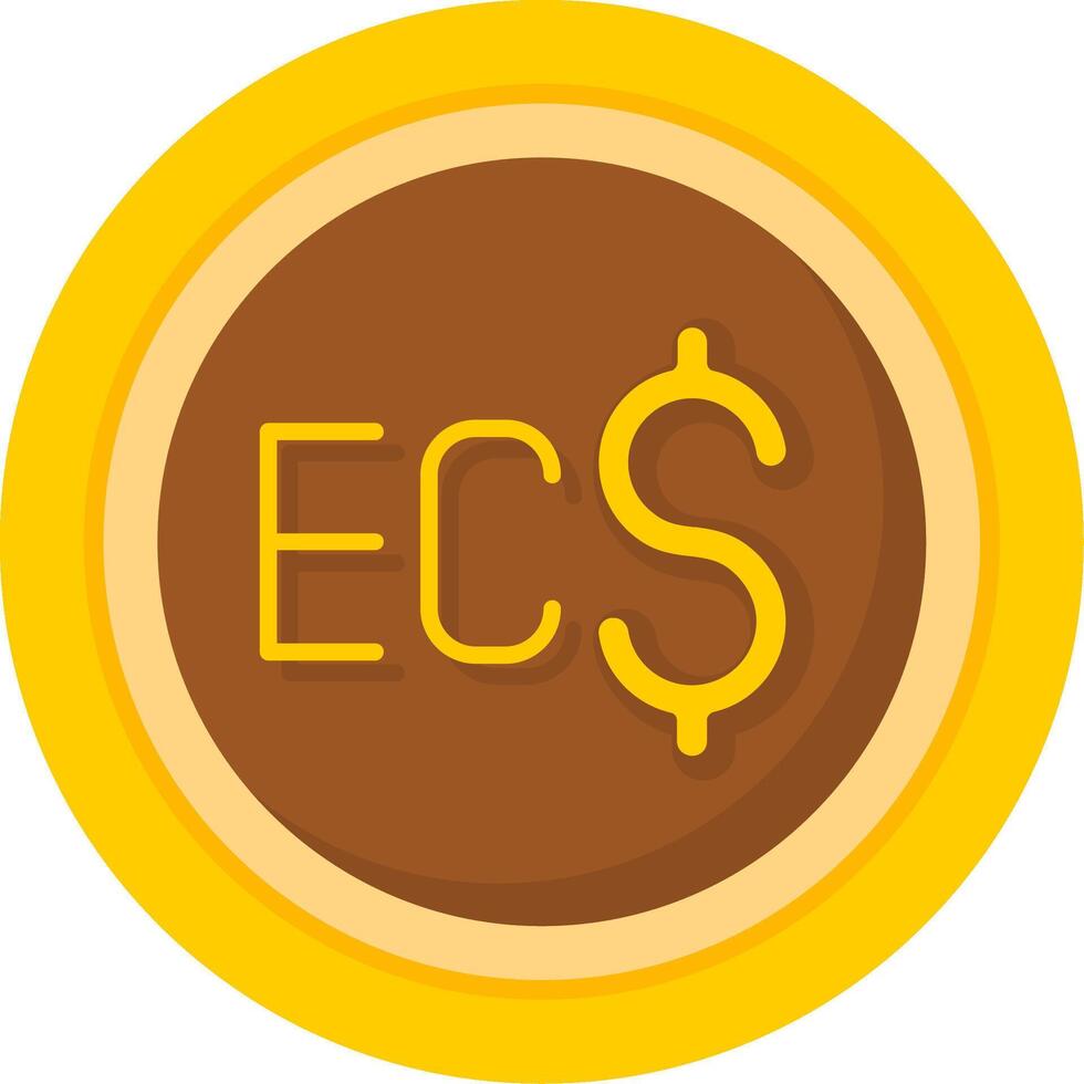 East Caribbean Dollar Icon Design Symbpl vector