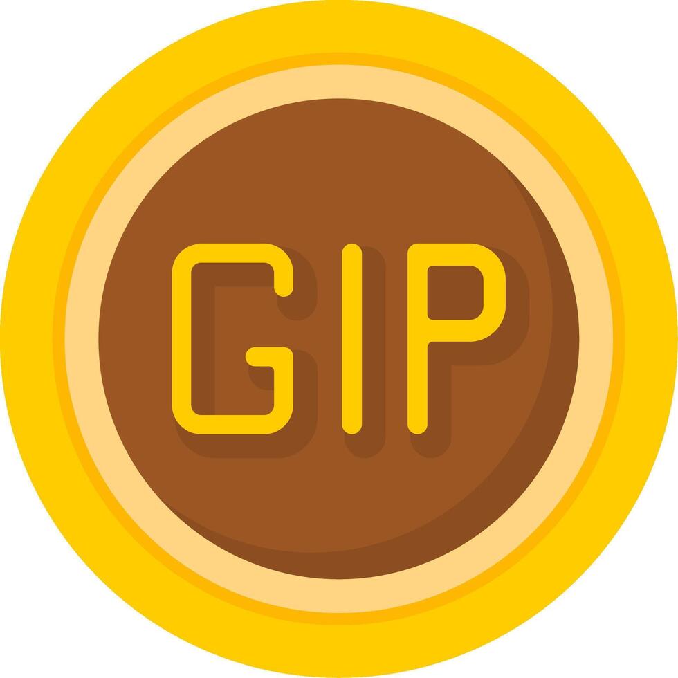 Gibraltar Pound Icon Design Symbpl vector
