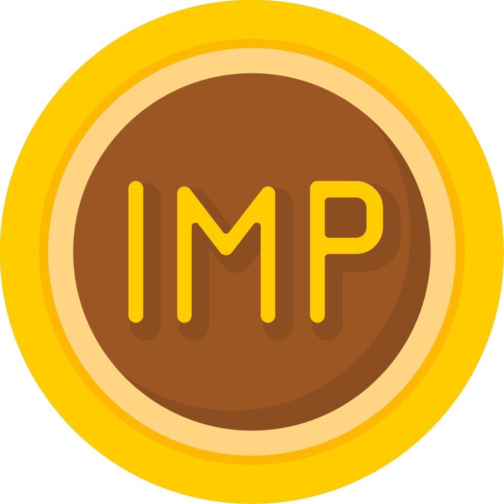 Isle of Man Pound Icon Design Symbpl vector