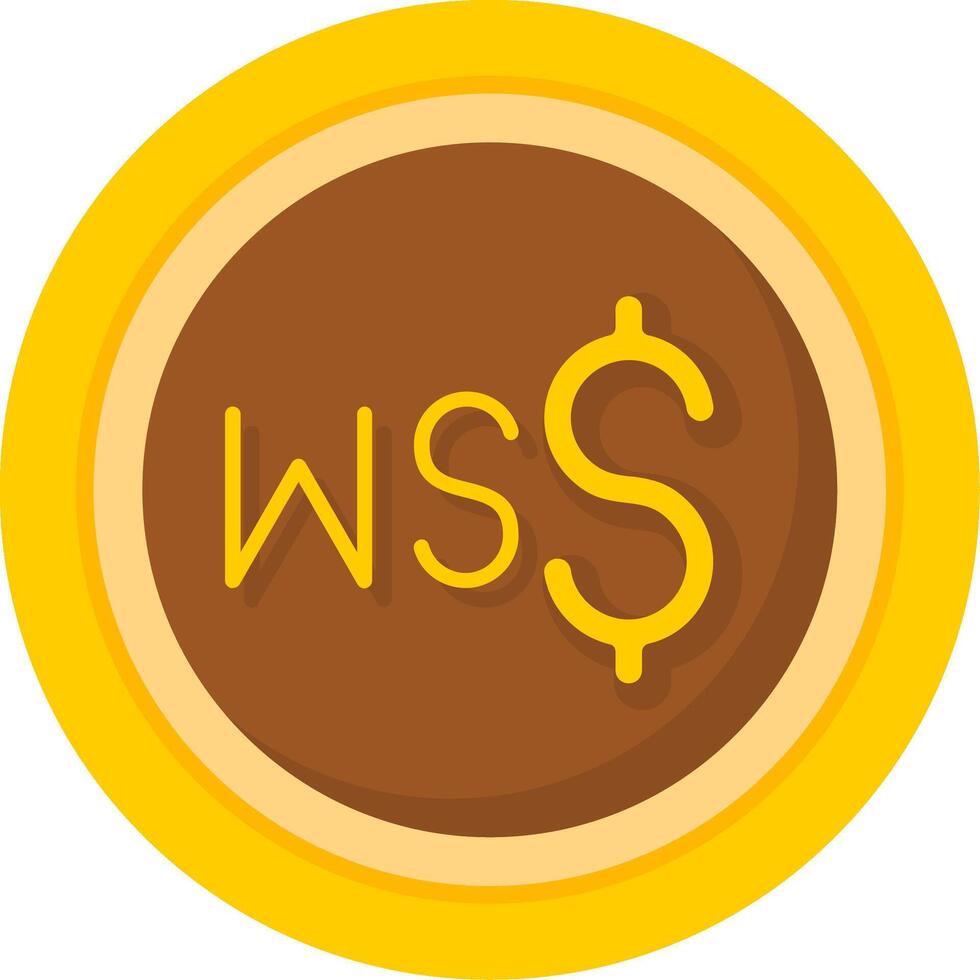 Samoan Tala Icon Design Symbpl vector