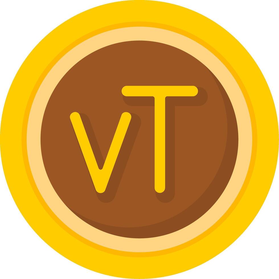 Vanuatu Vatu Icon Design Symbpl vector