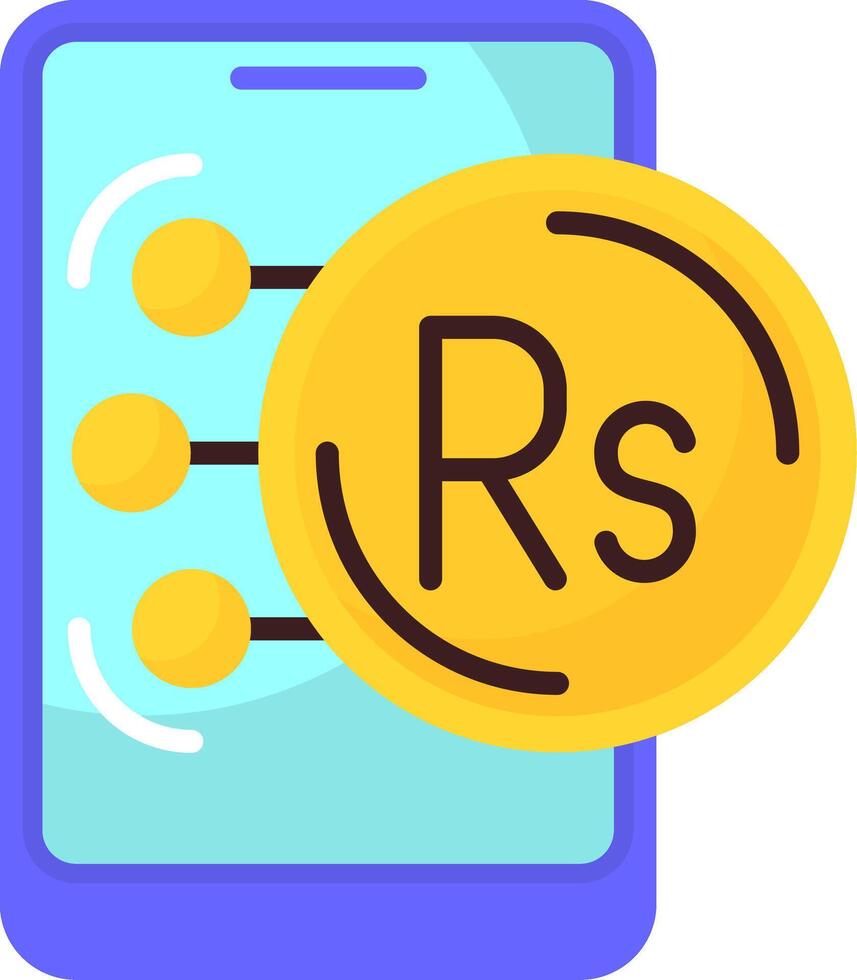Pakistani rupee Icon Design Symbpl vector
