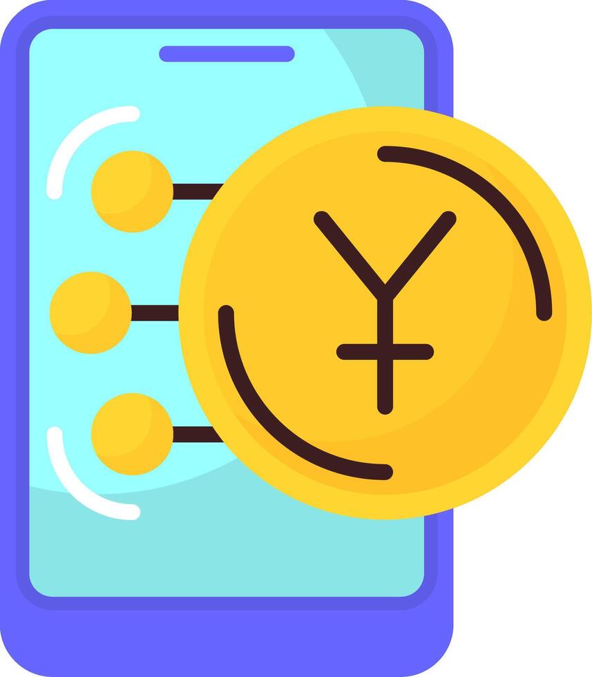 Chinese Yuan Icon Design Symbpl vector