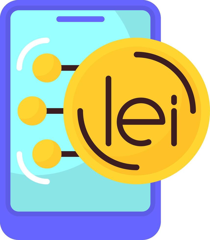 Romanian Leu Icon Design Symbpl vector