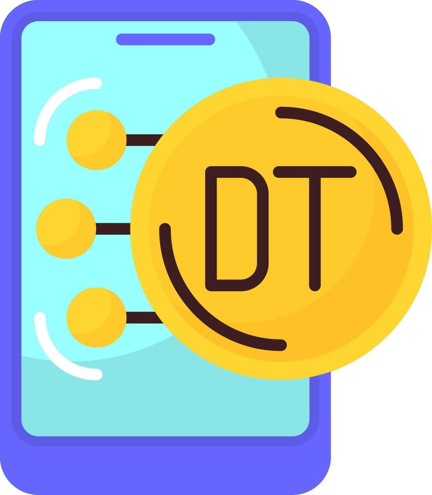 Tunisian Dinar Icon Design Symbpl vector