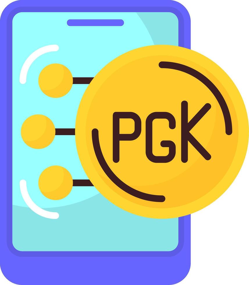 Papua New Guinean Kina Icon Design Symbpl vector