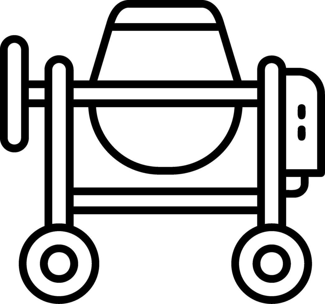 Cement Mixer Icon Design vector