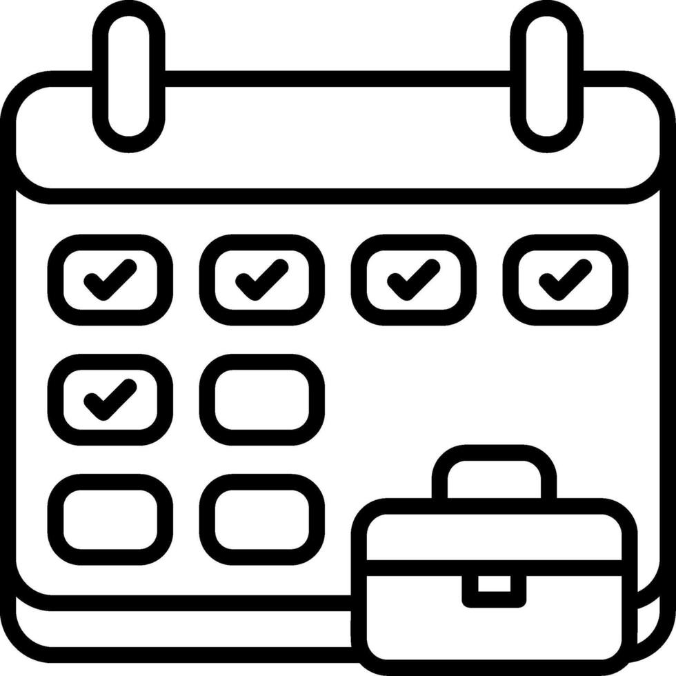 Work Schedule Icon Design vector
