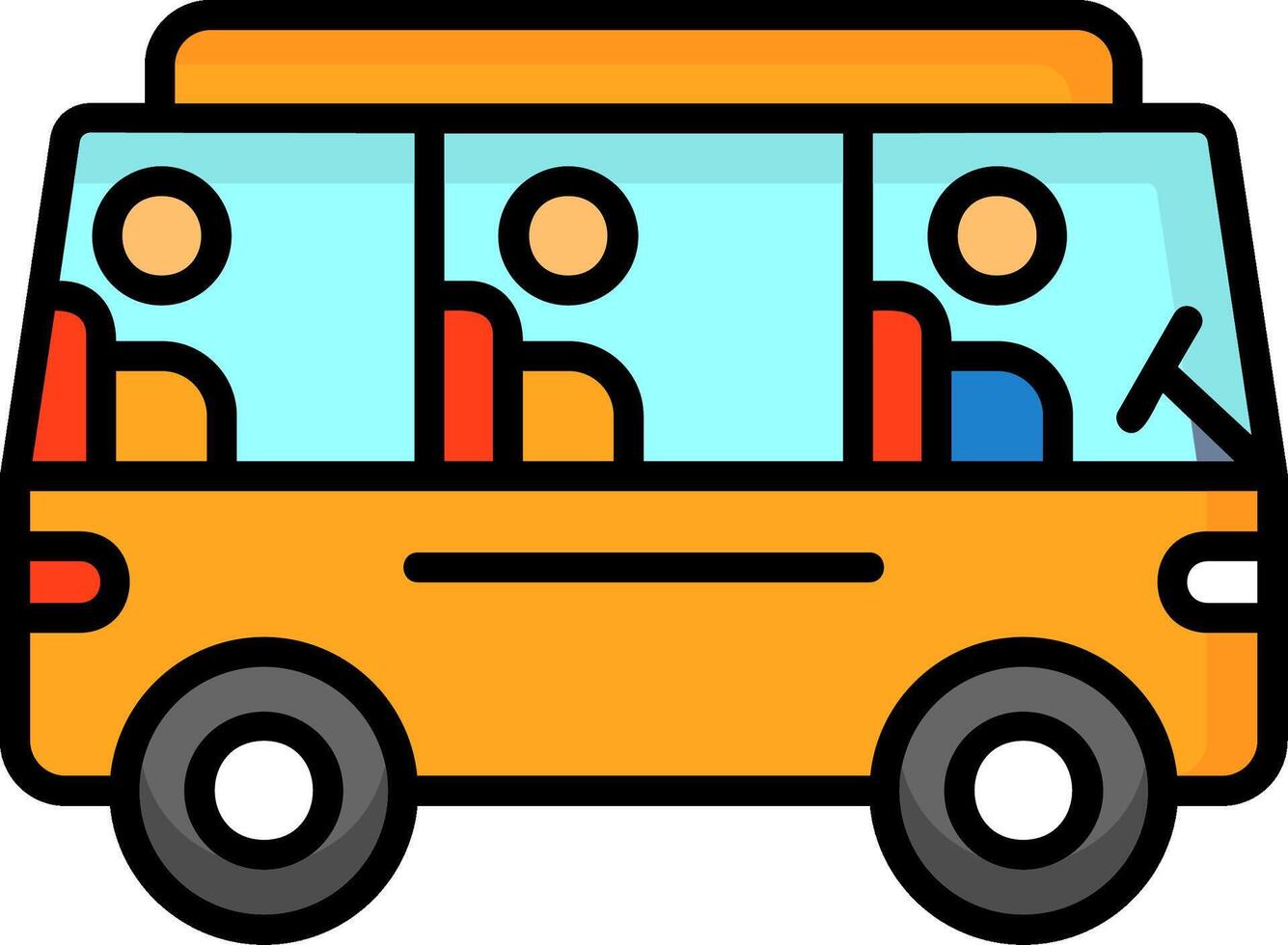 Bus for commute Icon Design vector