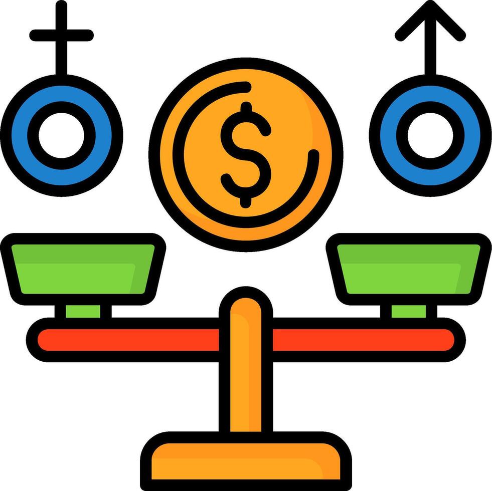 Equal Pay Icon Design vector