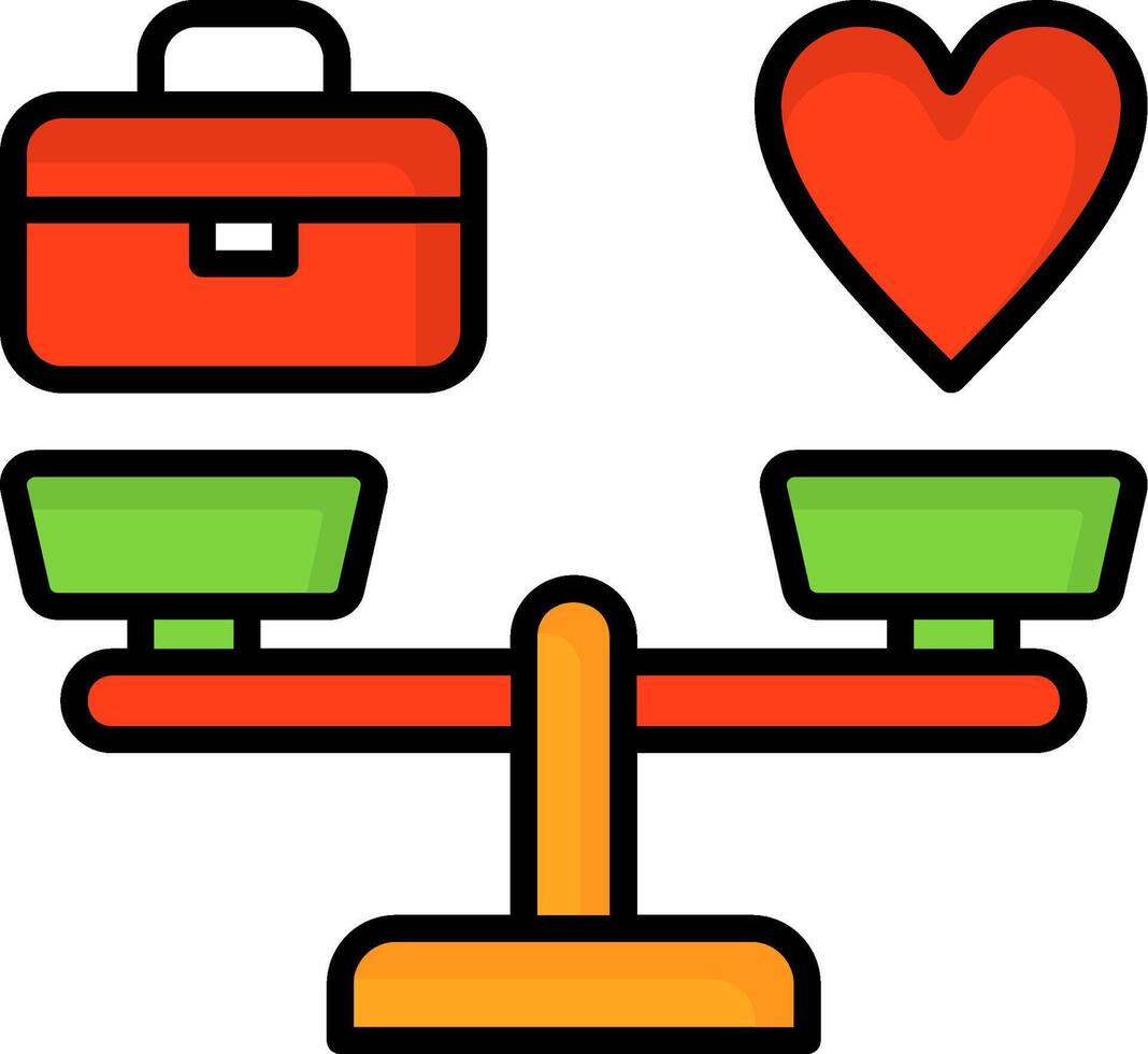 Work Life Balance Icon Design vector