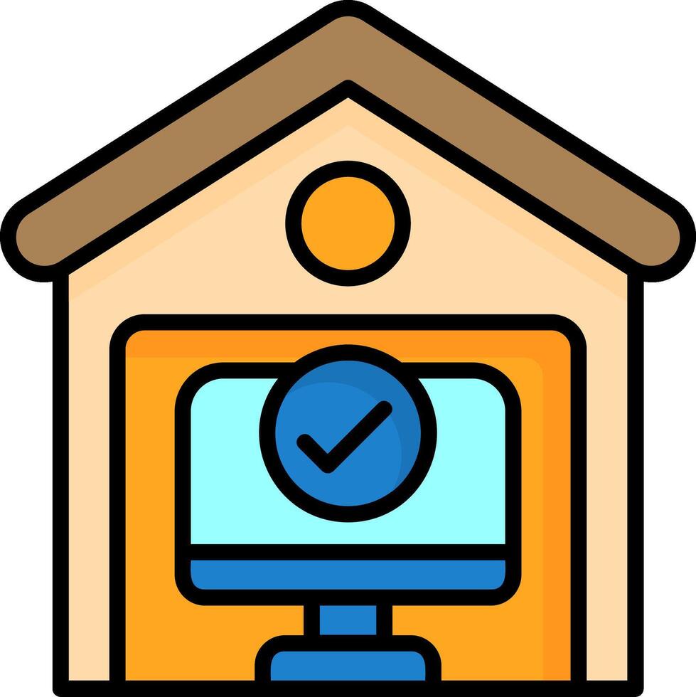 Work from Home Icon Design vector