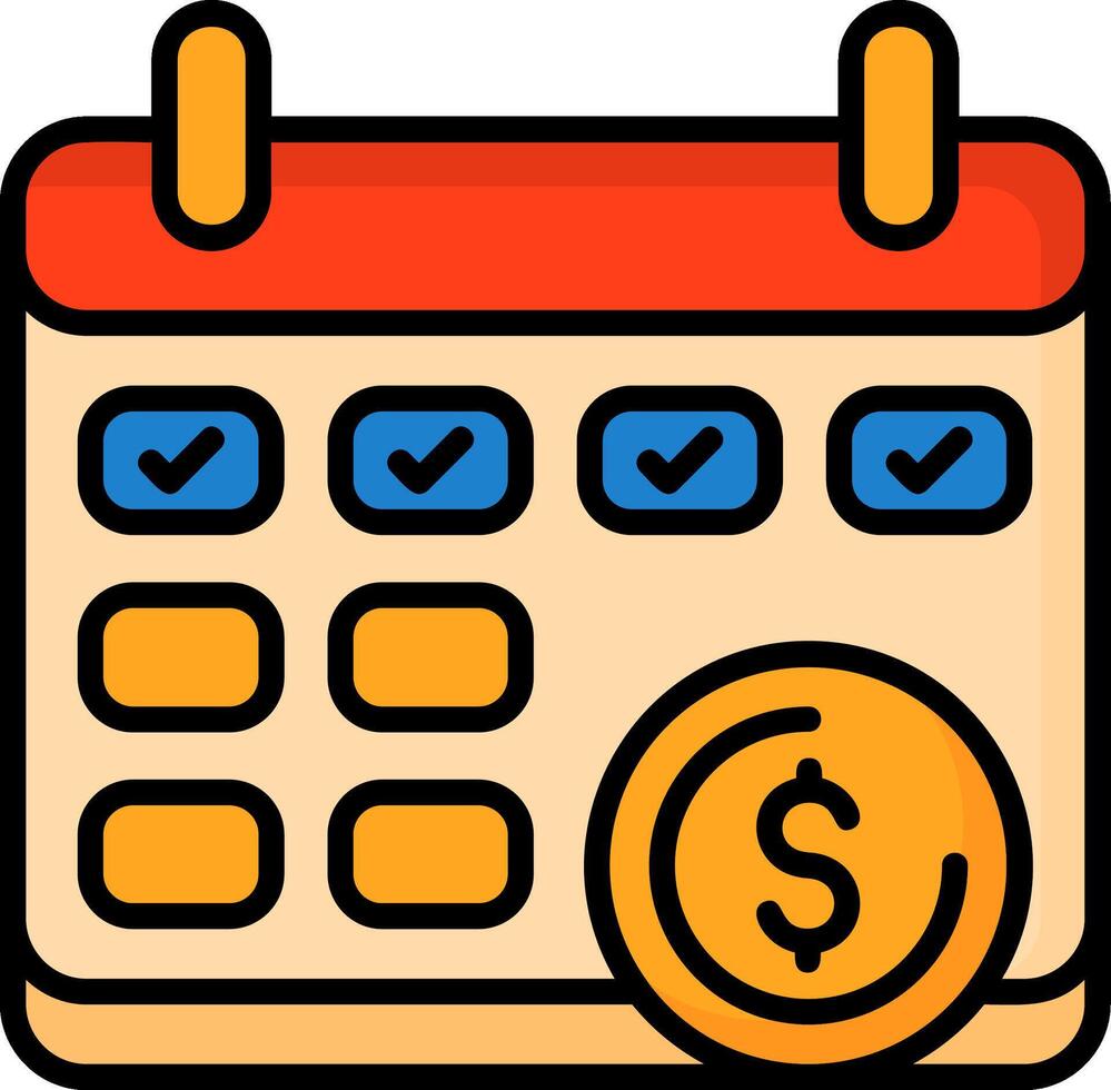Paid Leave Icon Design vector