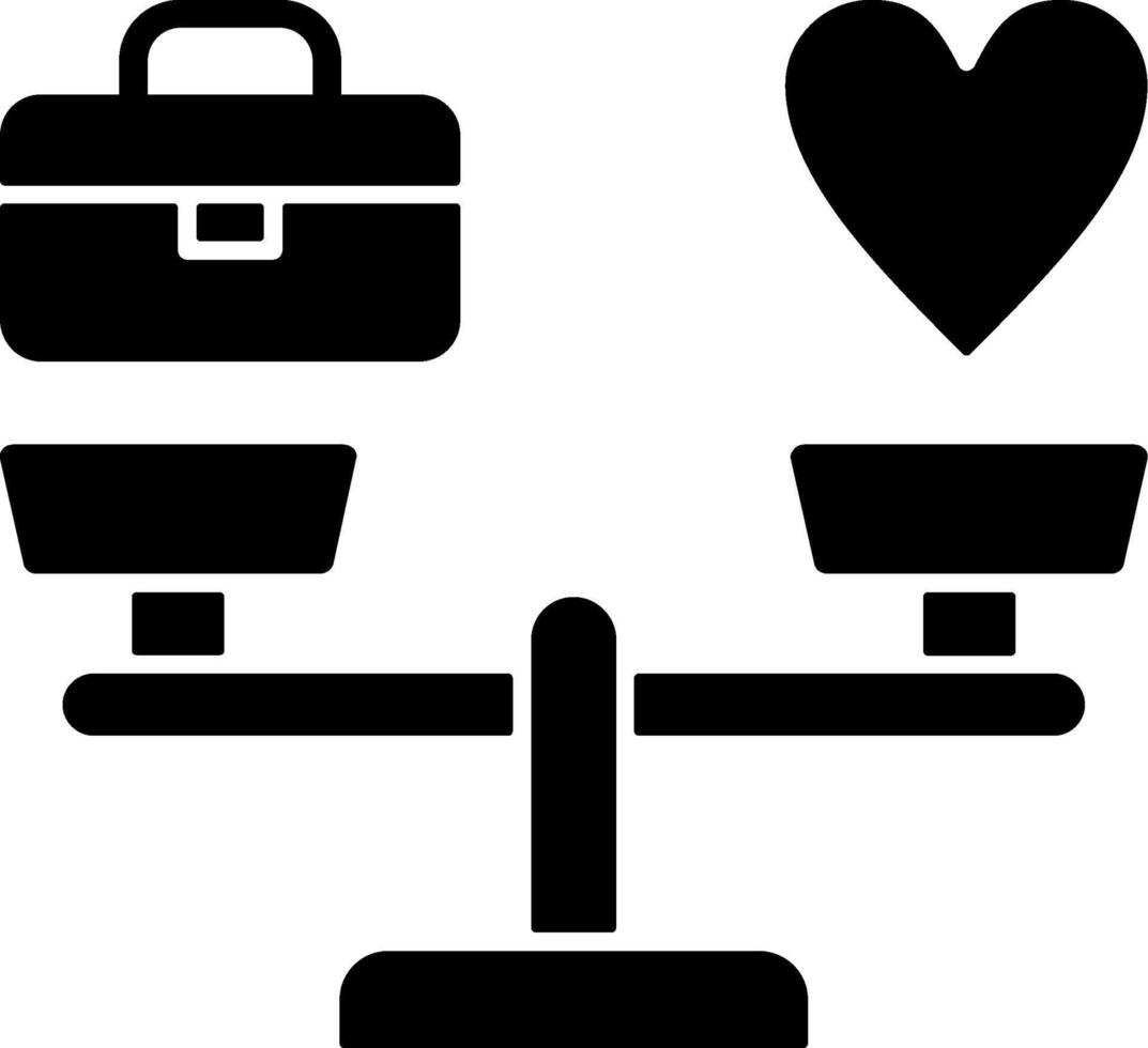 Work Life Balance Icon Design vector