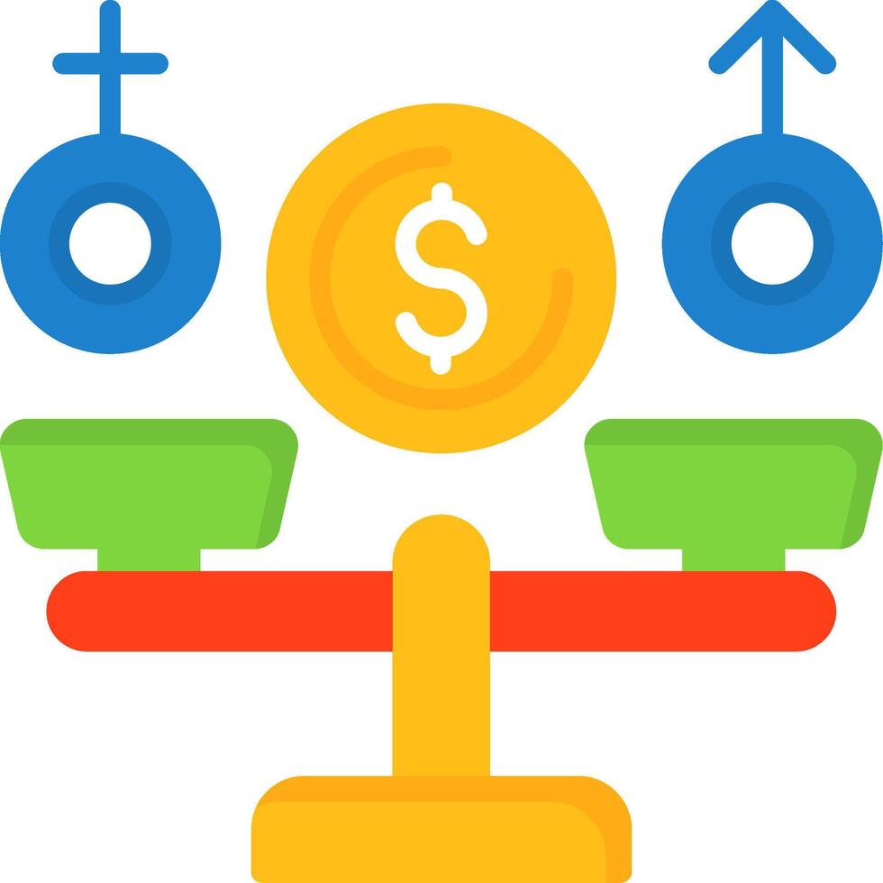 Equal Pay Icon Design vector
