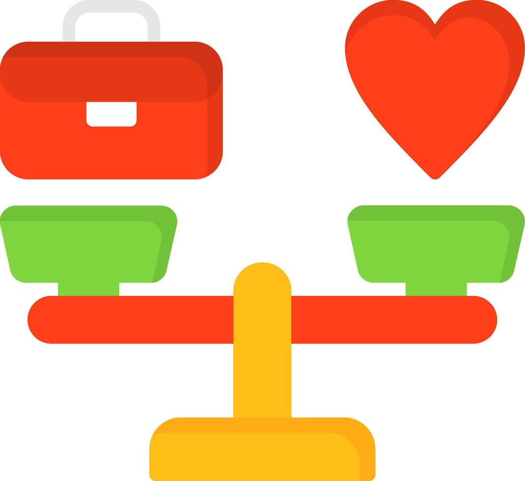 Work Life Balance Icon Design vector