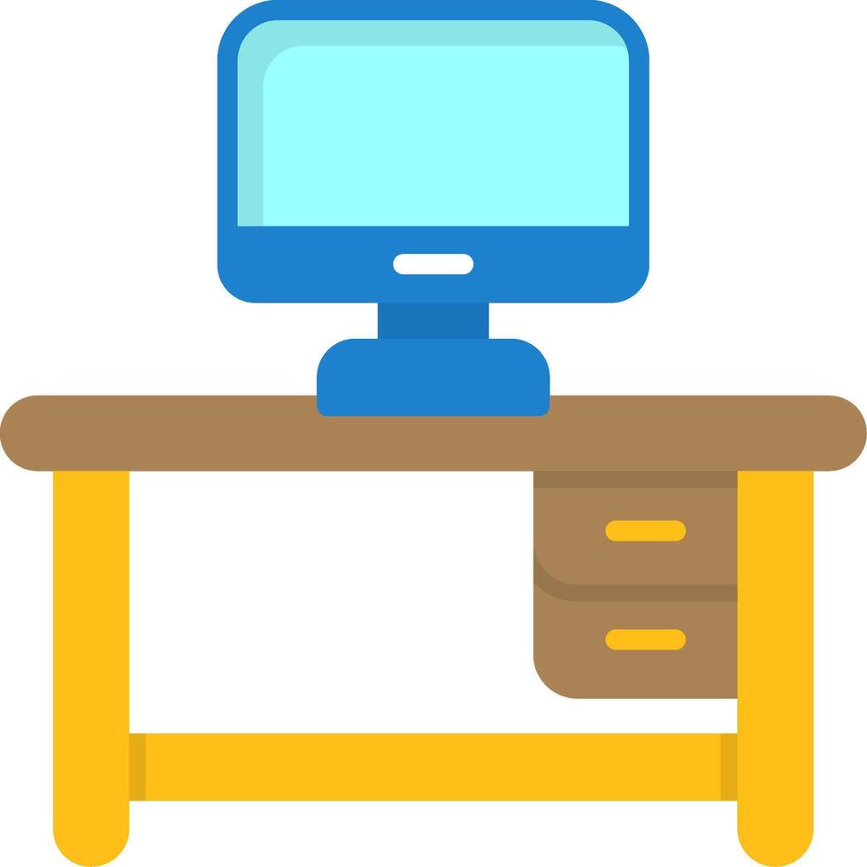 Office Desk Icon Design vector