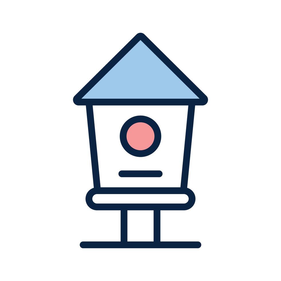 Check this beautifully designed of bird hose in editable style, nesting box of birds vector
