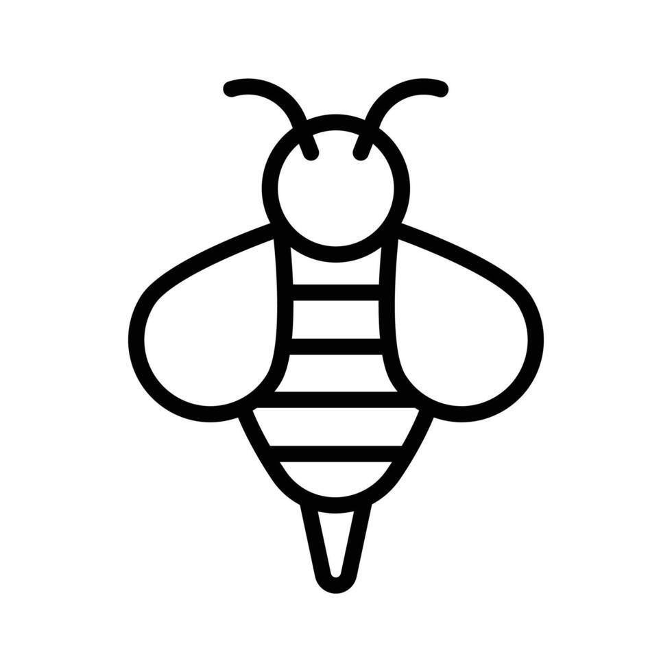 A bee, essential for pollinating flowers and crops in the garden vector
