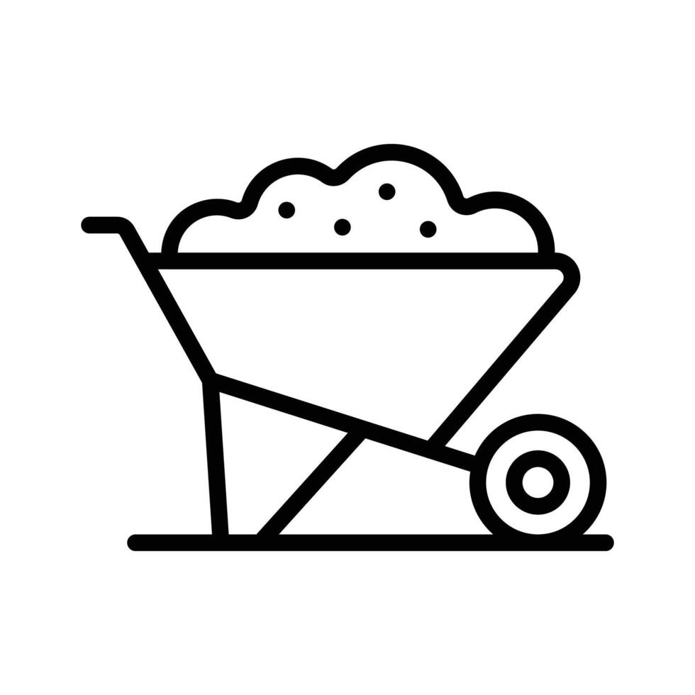 A sturdy wheelbarrow for transporting garden materials effortlessly vector