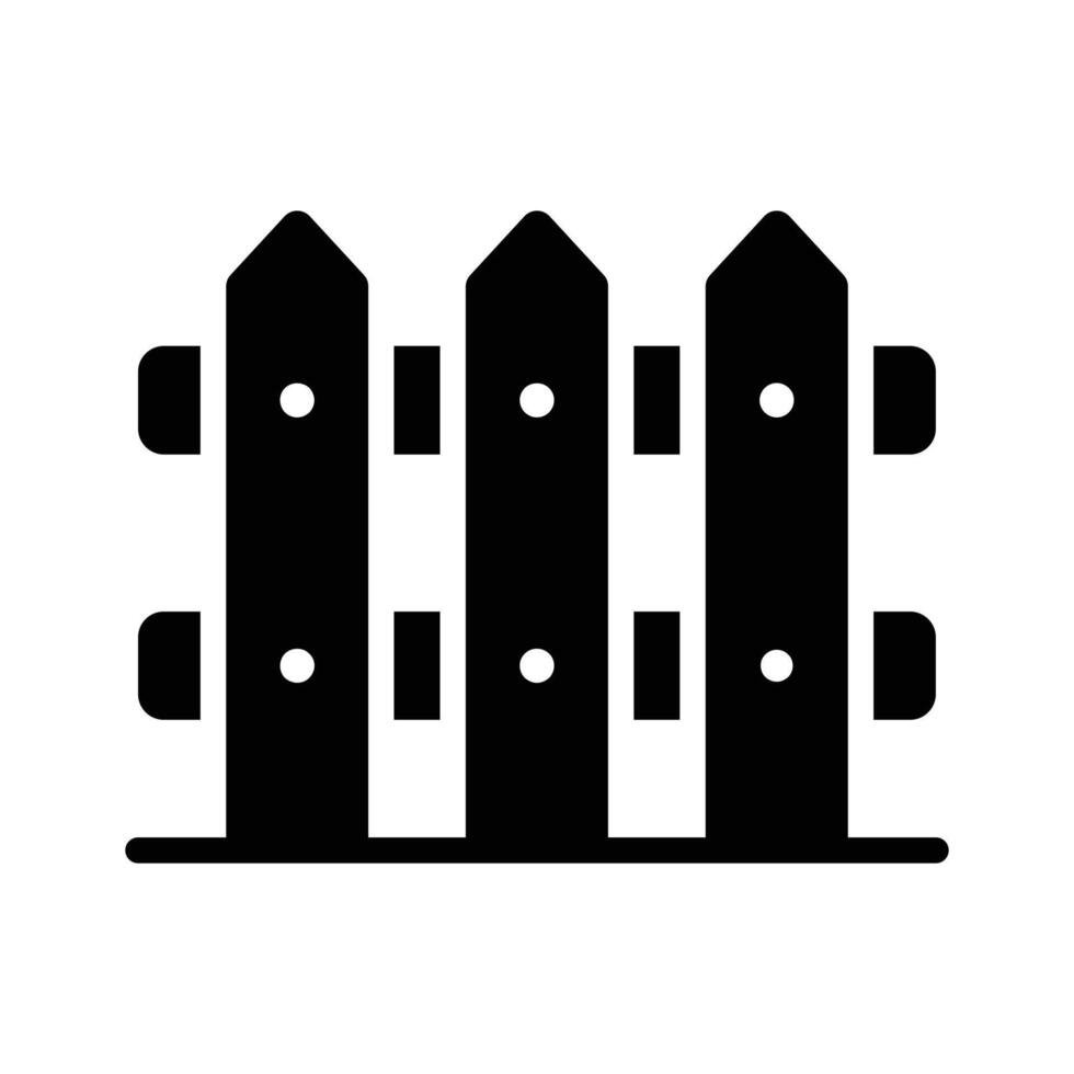 A sturdy fence for defining garden boundaries and protection vector