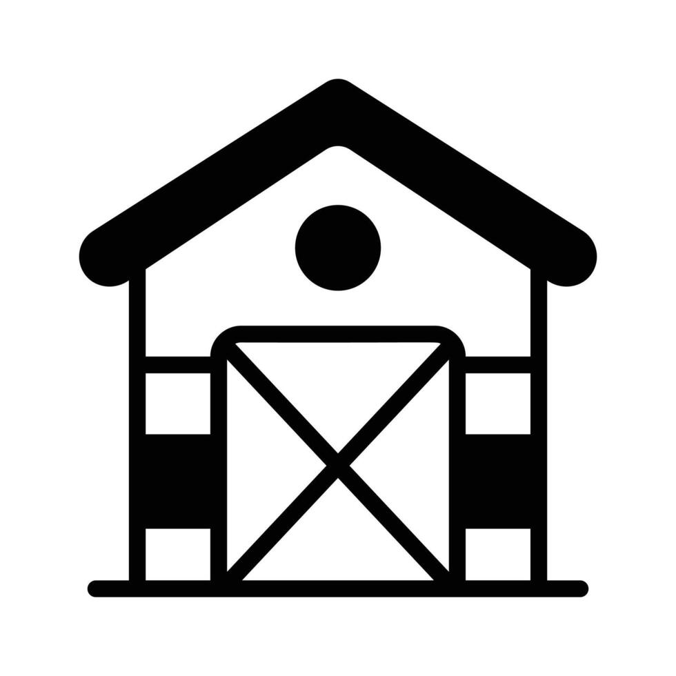 A garden shed for storing tools and equipment vector
