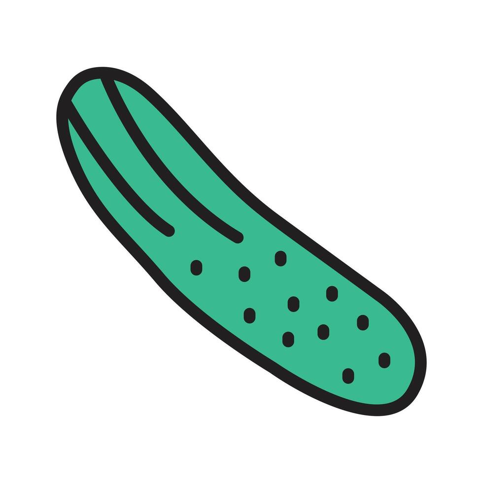 Cucumber icon featuring cool, refreshing vegetable vector
