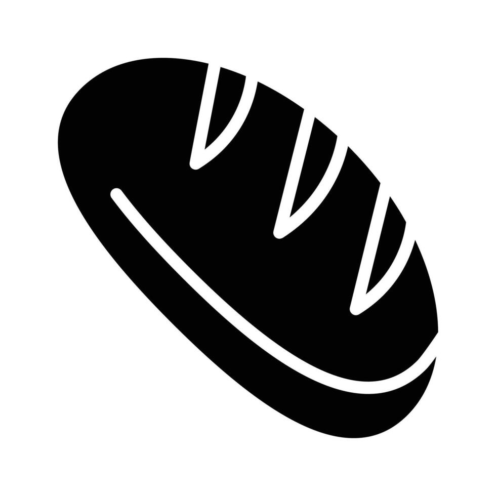 Whole and unsliced icon of bread vector