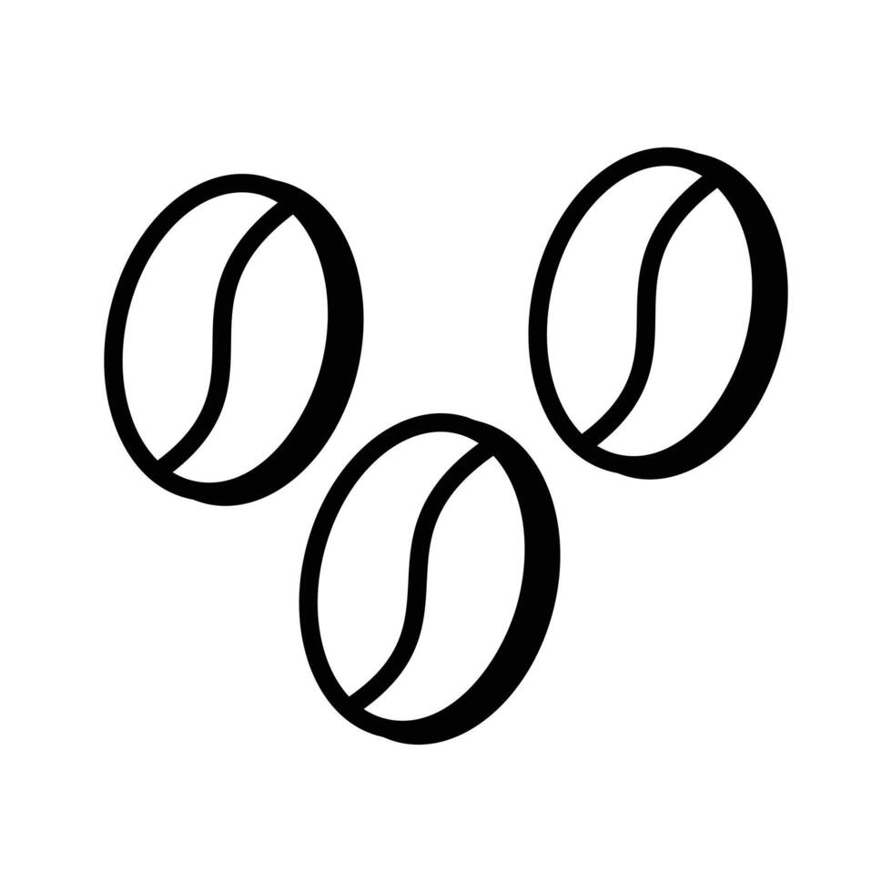 Icon of coffee beans for aromatic brew designs vector