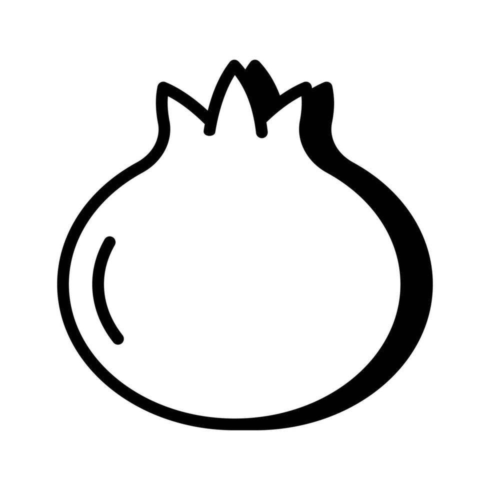 Fresh and healthy pomegranate icon vector