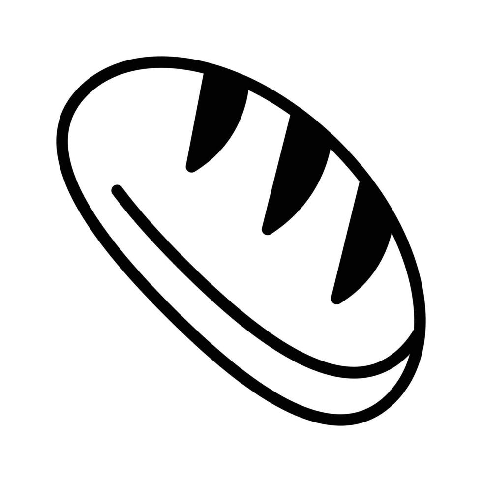Whole and unsliced icon of bread vector