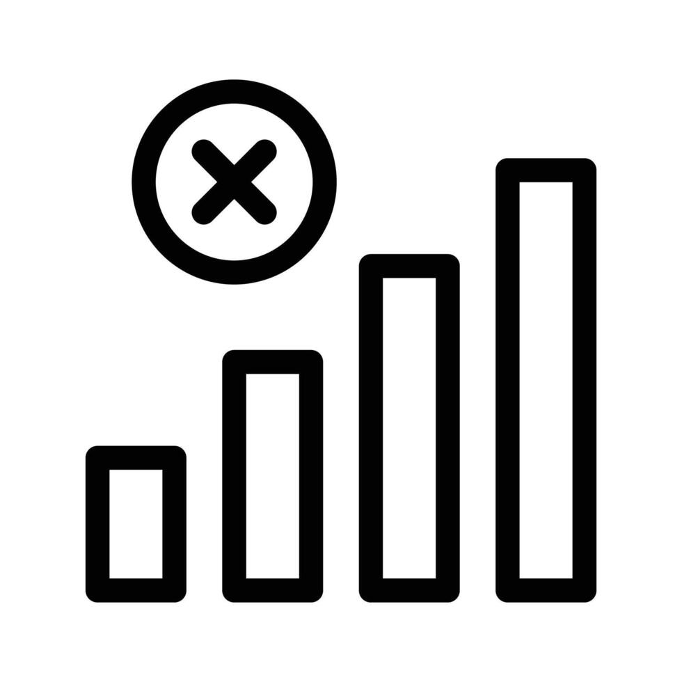 No mobile signals icon design in modern style, user interface vector