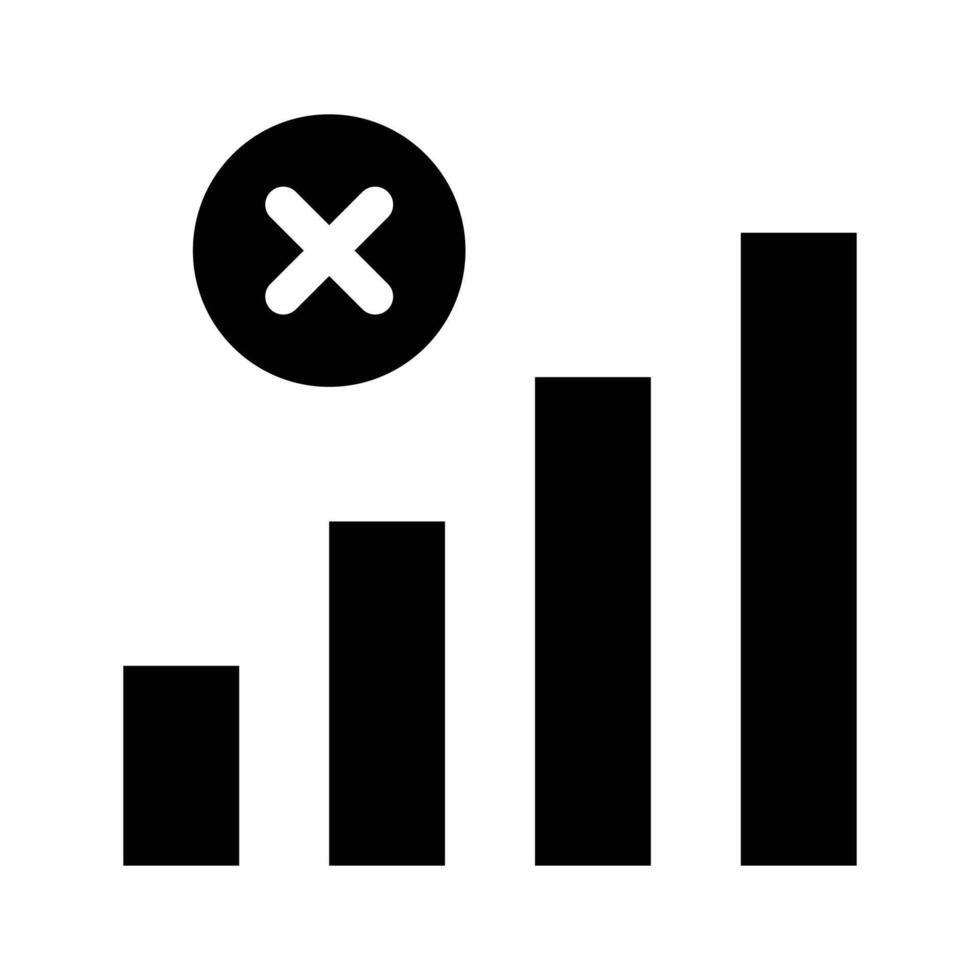 No mobile signals icon design in modern style, user interface vector