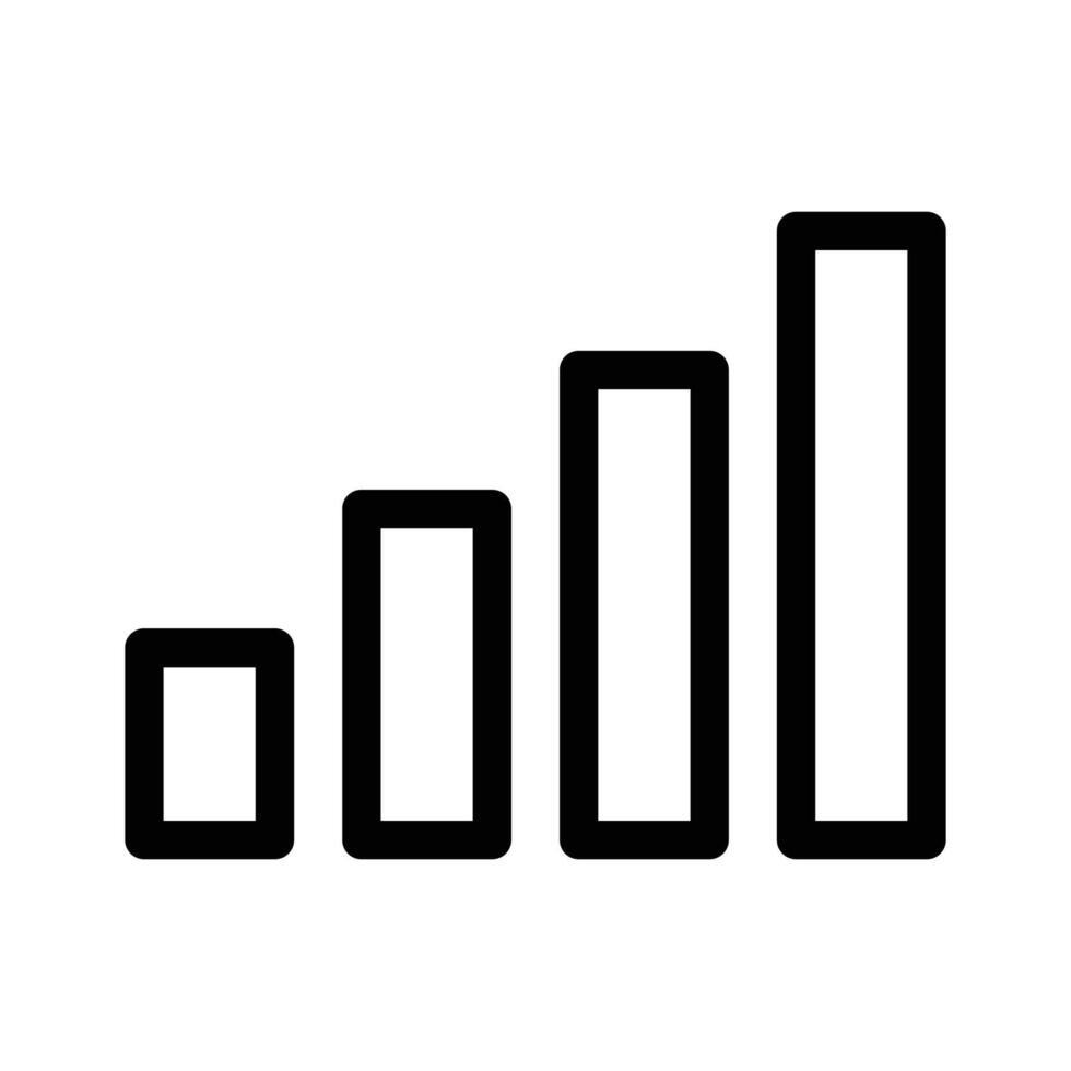 Mobile signals icon design in modern style, user interface vector